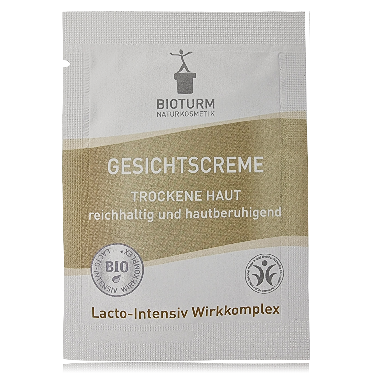 Sachet Gesichtscreme von Bioturm Naturkosmetik, reichhaltig und hautberuhigend