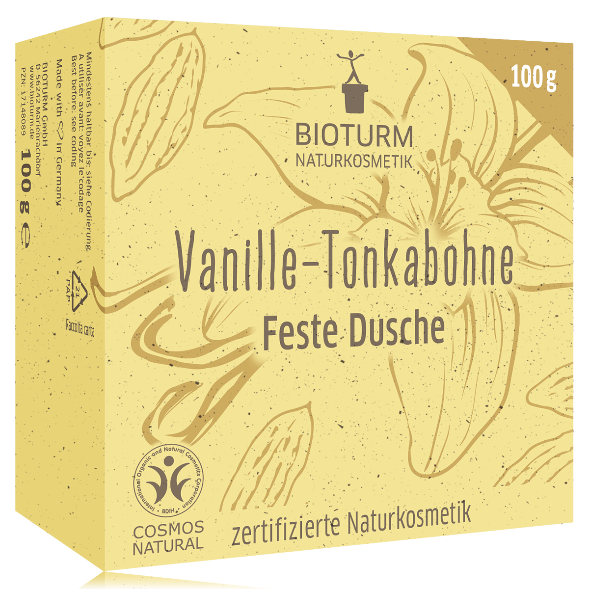 Feste Dusche Vanille-Tonkabohne von Bioturm Naturkosmetik