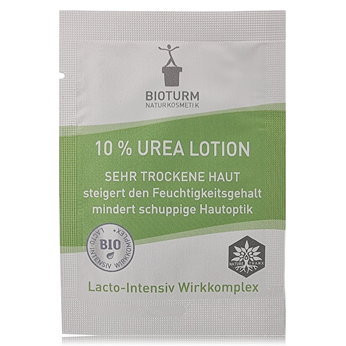 Probesachet der 10 % Urea Lotion von Bioturm Naturkosmetik