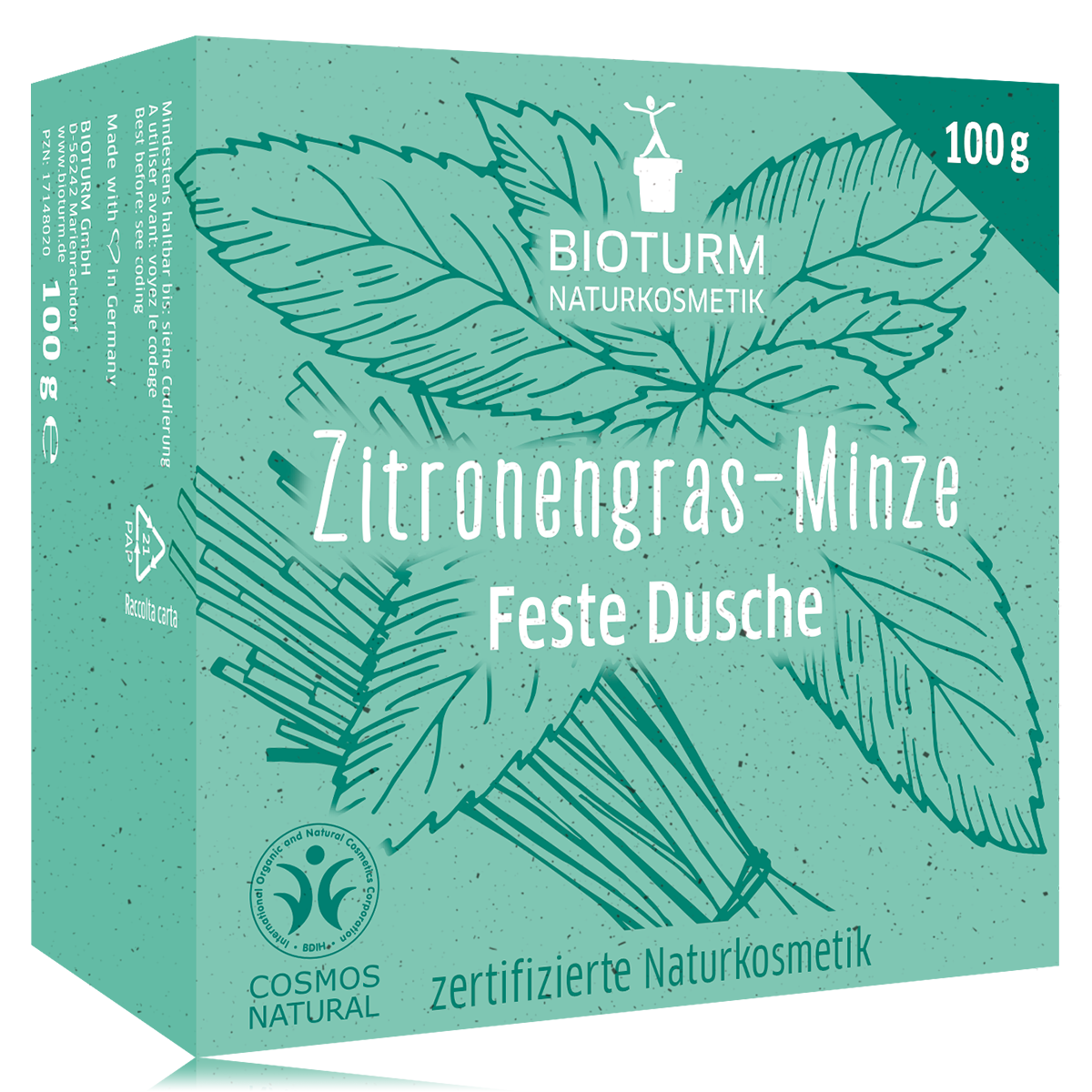 Feste Dusche Zitronengrad-Minze von Bioturm Naturkosmetik