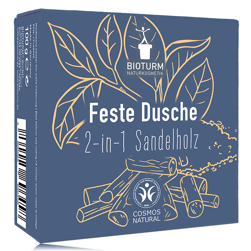 Feste Dusche 2in1 Sandelholz von Bioturm Naturkosmetik