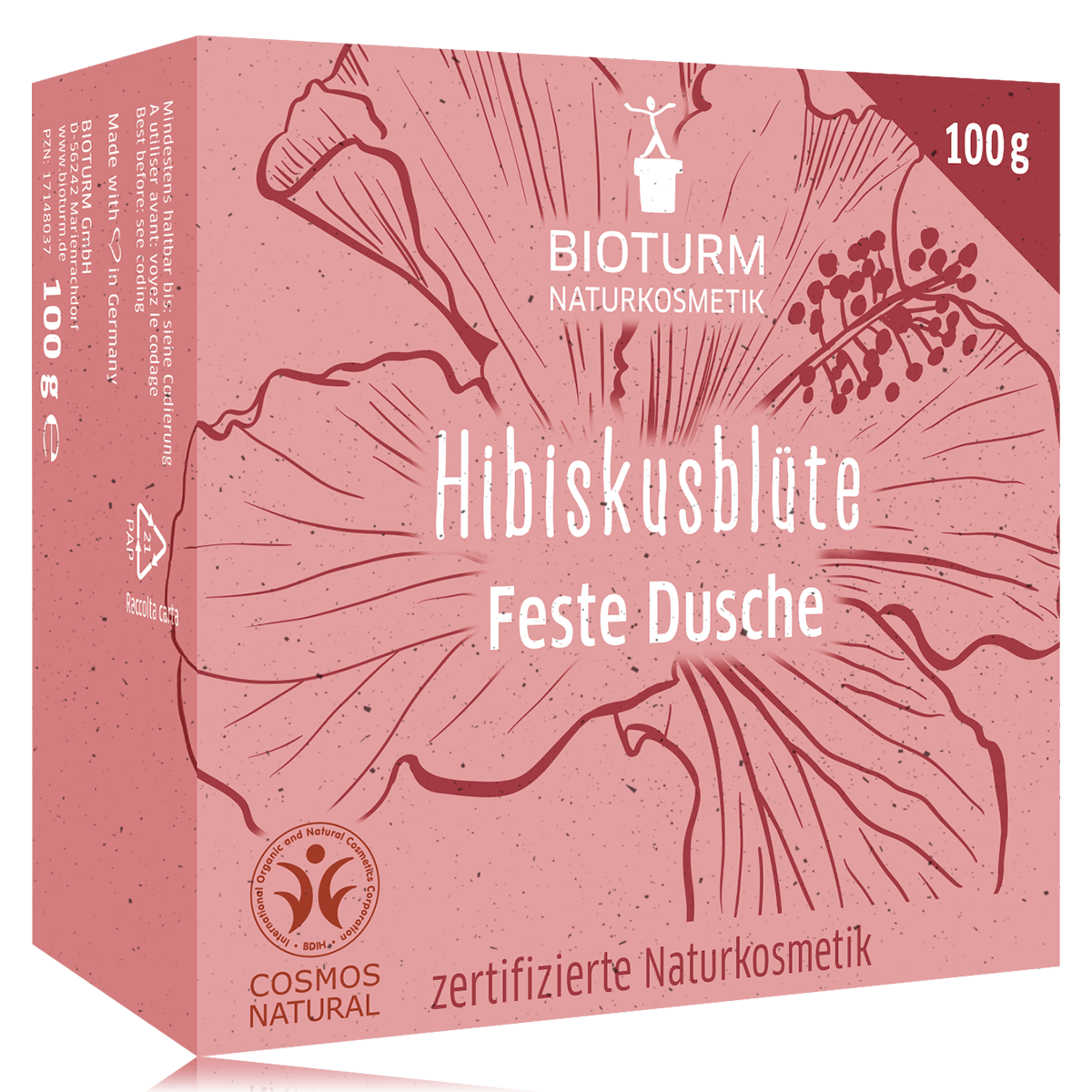 Feste Dusche Hibiskusblüte von Bioturm Naturkosmetik